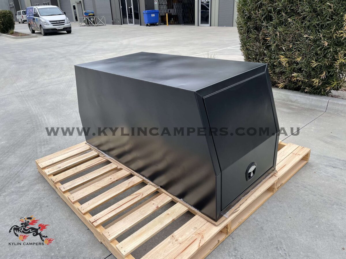 800mm Long Black Flat Plate Ute Canopy Alloy CanopyKylin Campers